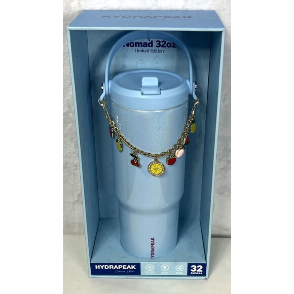 Hydrapeak Other - Hydrapeak Nomad 32oz Limited Charmed Edition Water Bottle Blue Charms Fruit NEW